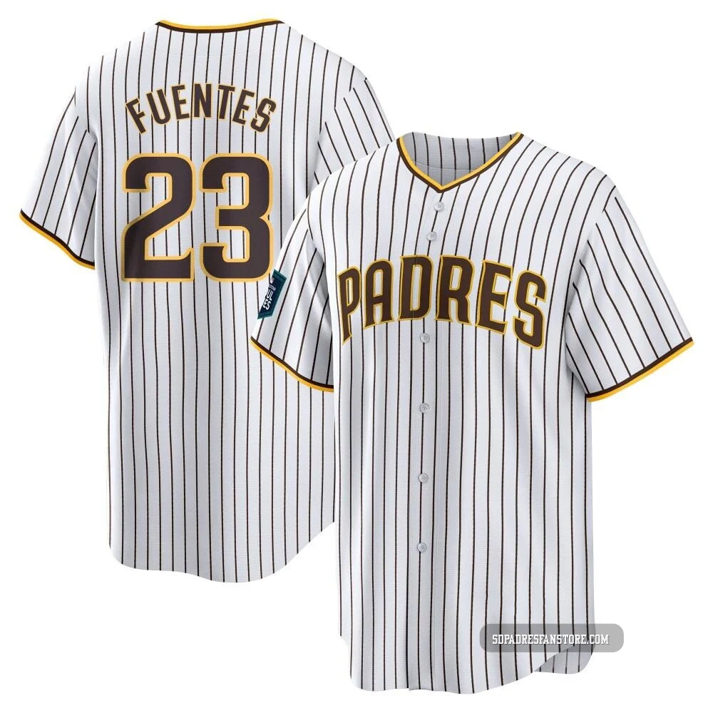 San Diego Padres ＃23 Tito Fuentes Youth White Replica 2024 World Tour Seoul Series Home Jersey