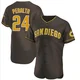 San Diego Padres ＃24 David Peralta Men's Brown Authentic Road Jersey