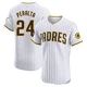 San Diego Padres ＃24 David Peralta Men's White Elite Home Patch Jersey