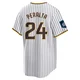 San Diego Padres ＃24 David Peralta Men's White Replica 2024 World Tour Seoul Series Home Jersey