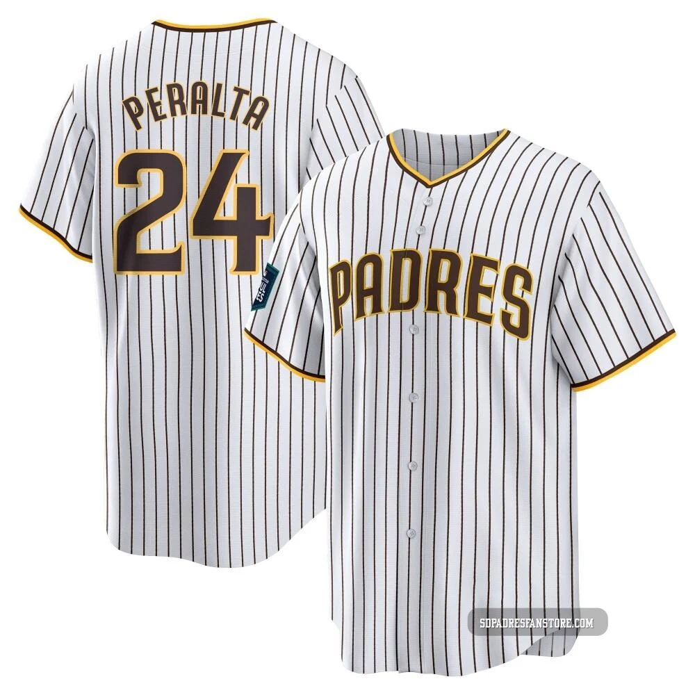 San Diego Padres ＃24 David Peralta Youth White Replica 2024 World Tour Seoul Series Home Jersey