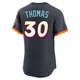 San Diego Padres ＃30 Derrel Thomas Men's Authentic Obsidian 2026 City Connect Stadium Jersey