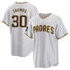 San Diego Padres ＃30 Derrel Thomas Men's White Replica 2024 World Tour Seoul Series Home Jersey