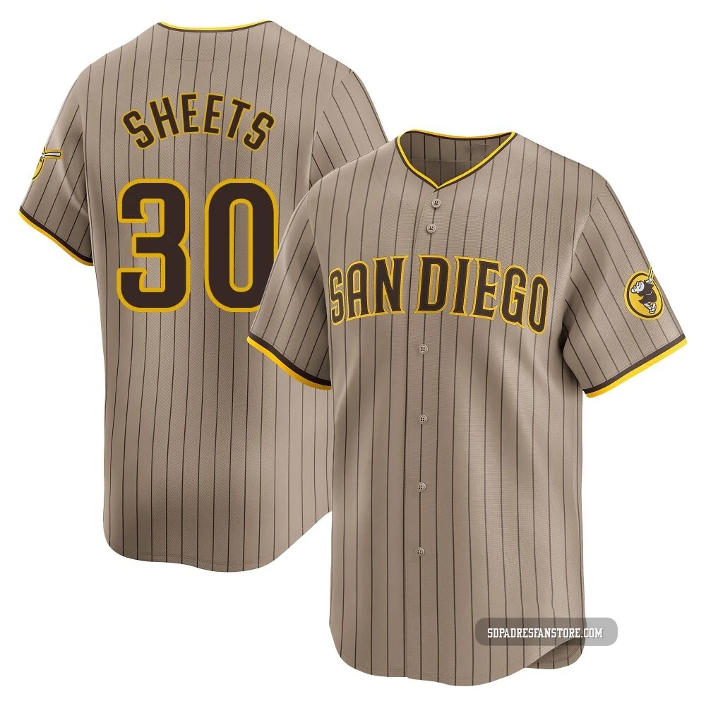 San Diego Padres ＃30 Gavin Sheets Men's Limited Tan Alternate Jersey