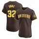 San Diego Padres ＃32 Nelson Cruz Men's Brown Elite Road Vapor Premier Jersey