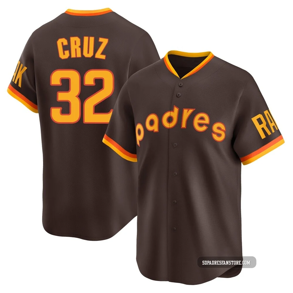 San Diego Padres ＃32 Nelson Cruz Men's Brown Limited Cooperstown Collection Jersey