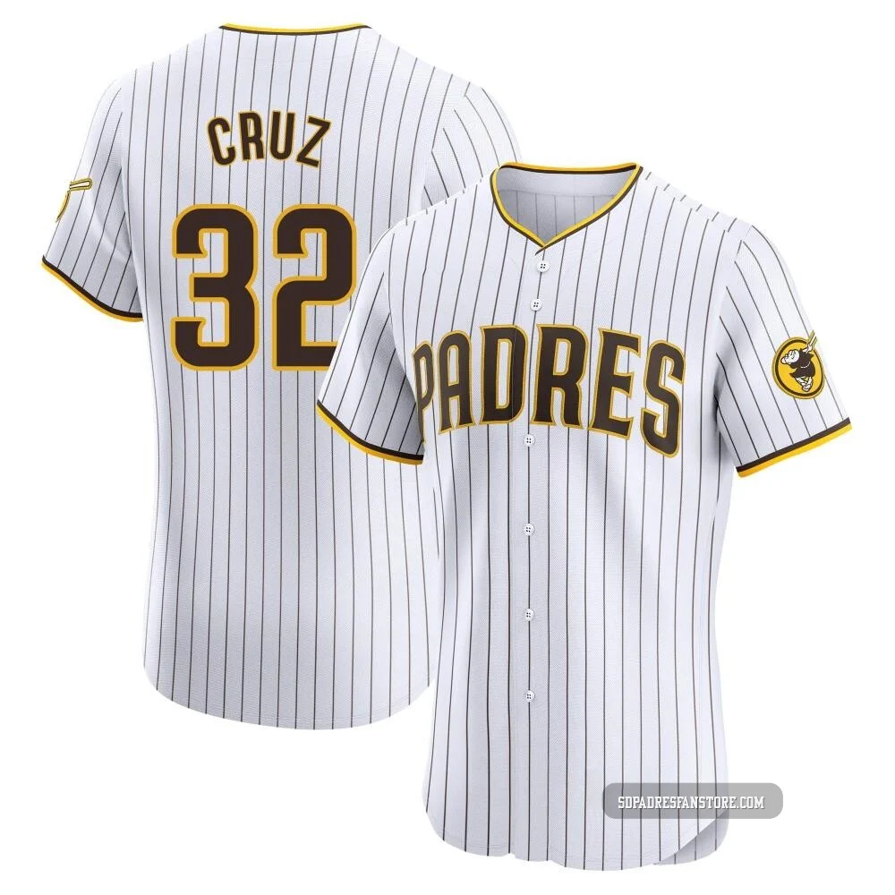 San Diego Padres ＃32 Nelson Cruz Men's White Elite Home Jersey
