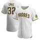 San Diego Padres ＃32 Nelson Cruz Men's White/Brown Authentic Home Jersey