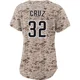 San Diego Padres ＃32 Nelson Cruz Women's Camo Limited 2nd Alternate Jersey