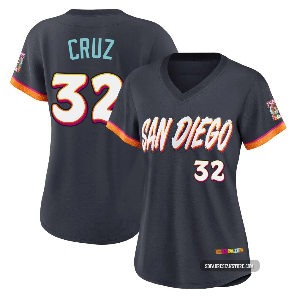 San Diego Padres ＃32 Nelson Cruz Women's Limited Obsidian 2026 City Connect Stadium Jersey