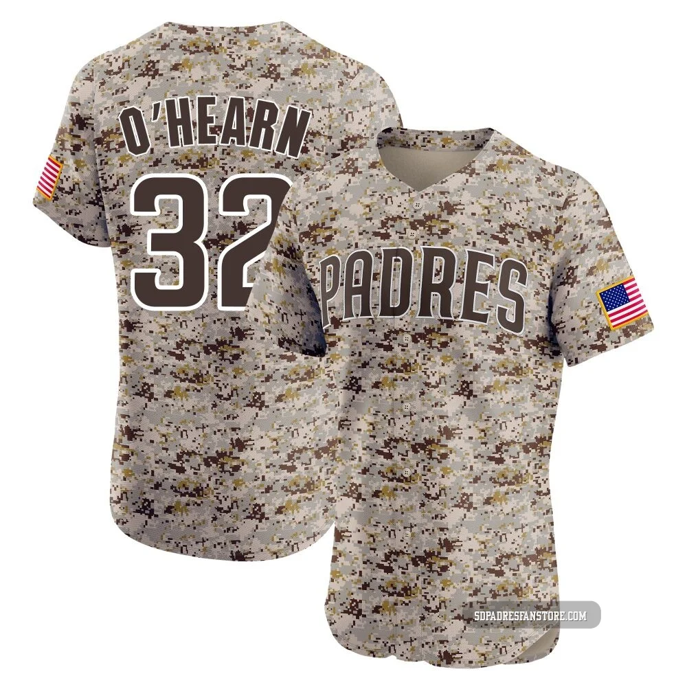 San Diego Padres ＃32 Ryan O'Hearn Men's Camo Elite Alternate Vapor Premier Jersey