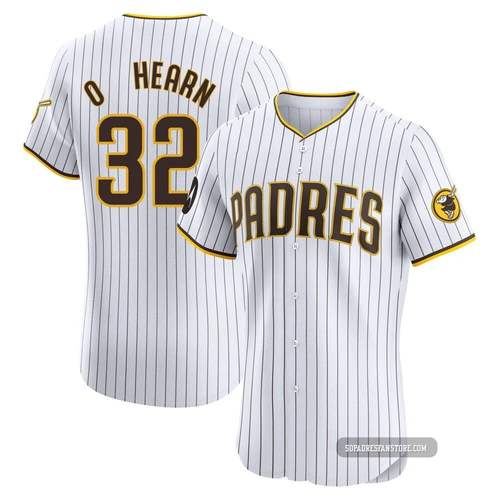 San Diego Padres ＃32 Ryan O'Hearn Men's White Elite Home Patch Jersey