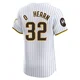 San Diego Padres ＃32 Ryan O'Hearn Men's White Elite Home Patch Jersey