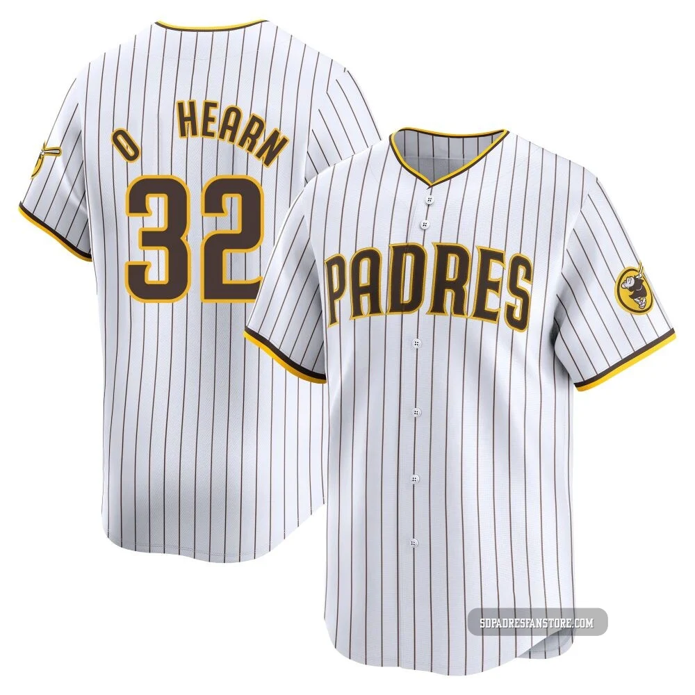 San Diego Padres ＃32 Ryan O'Hearn Men's White Limited Home Jersey