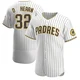 San Diego Padres ＃32 Ryan O'Hearn Men's White/Brown Authentic Home Jersey