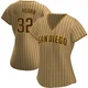 San Diego Padres ＃32 Ryan O'Hearn Women's Tan/Brown Authentic Alternate Jersey