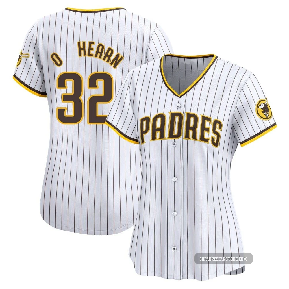 San Diego Padres ＃32 Ryan O'Hearn Women's White Limited Home Jersey