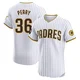 San Diego Padres ＃36 Gaylord Perry Men's White Elite Home Patch Jersey