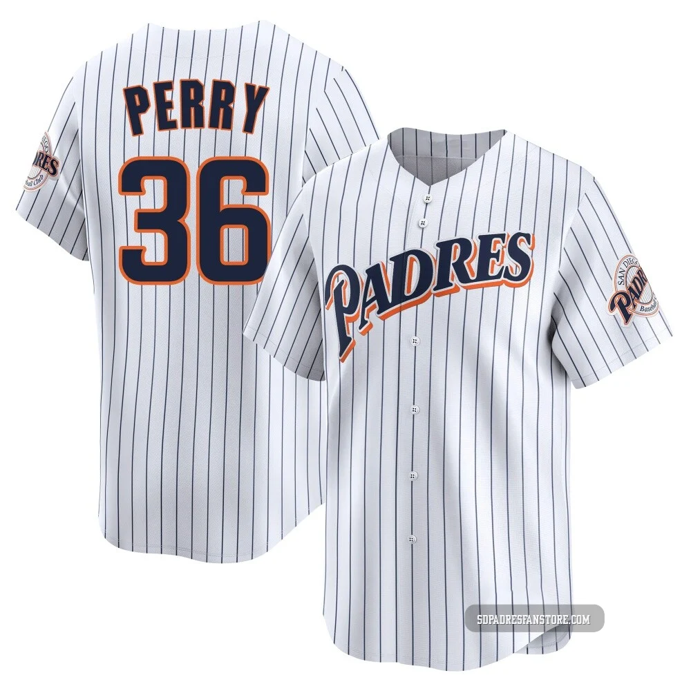 San Diego Padres ＃36 Gaylord Perry Youth White Limited Cooperstown Collection Jersey