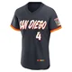 San Diego Padres ＃4 Jase Bowen Men's Authentic Obsidian 2026 City Connect Stadium Jersey