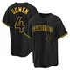 San Diego Padres ＃4 Jase Bowen Men's Black Replica Snake Skin City Jersey