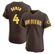 San Diego Padres ＃4 Jase Bowen Men's Brown Elite Road Vapor Premier Jersey