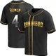 San Diego Padres ＃4 Jase Bowen Men's Gold Replica Black en Alternate Jersey