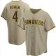 San Diego Padres ＃4 Jase Bowen Men's Sand/Brown Replica Alternate Jersey