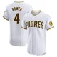San Diego Padres ＃4 Jase Bowen Men's White Elite Home Jersey