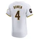 San Diego Padres ＃4 Jase Bowen Men's White Elite Home Patch Jersey
