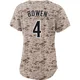 San Diego Padres ＃4 Jase Bowen Women's Camo Limited 2nd Alternate Jersey