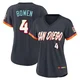 San Diego Padres ＃4 Jase Bowen Women's Limited Obsidian 2026 City Connect Stadium Jersey