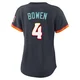 San Diego Padres ＃4 Jase Bowen Women's Limited Obsidian 2026 City Connect Stadium Jersey