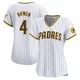 San Diego Padres ＃4 Jase Bowen Women's White Limited Home Jersey
