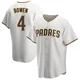 San Diego Padres ＃4 Jase Bowen Youth White/Brown Replica Home Jersey