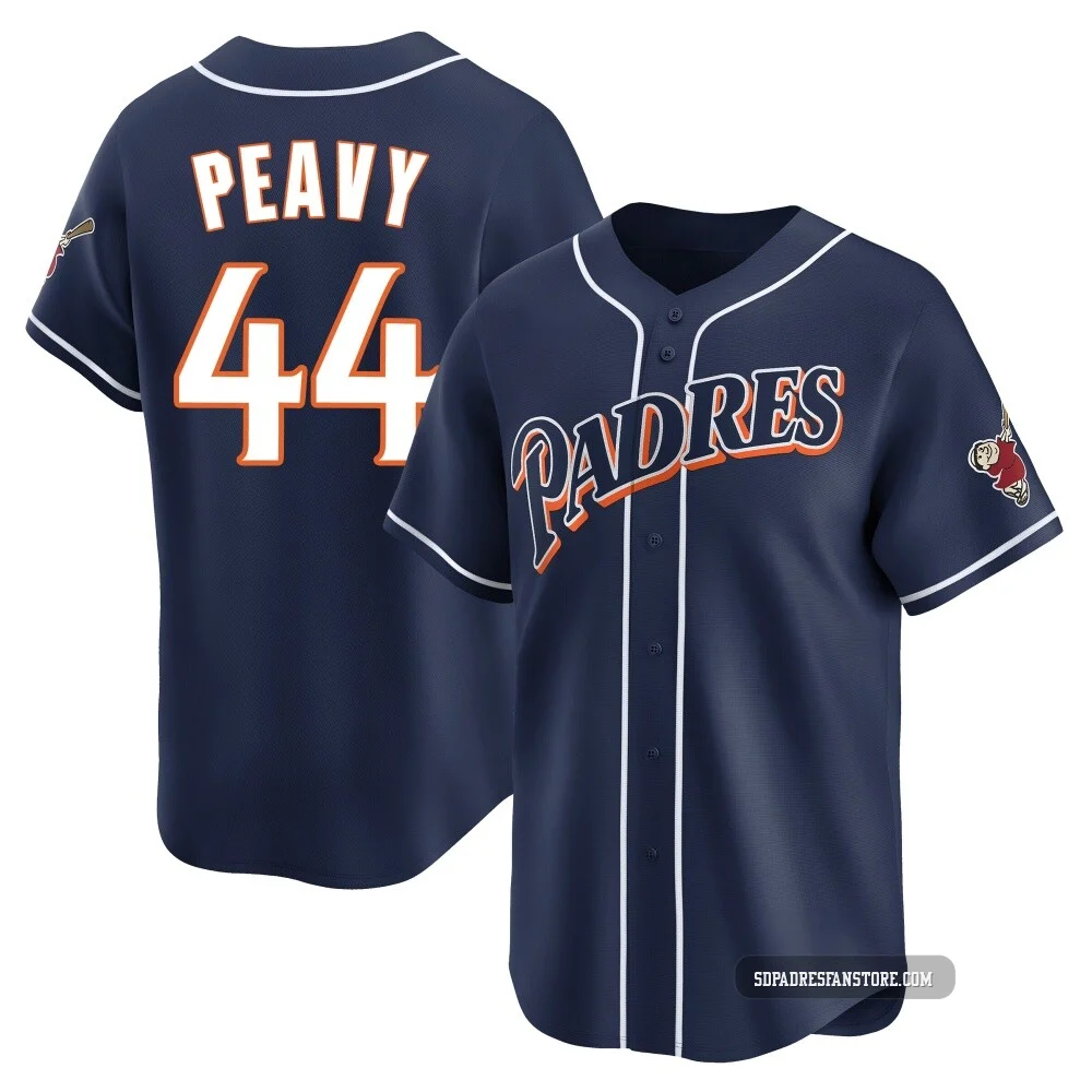 San Diego Padres ＃44 Jake Peavy Men's Navy Limited Cooperstown Collection Jersey