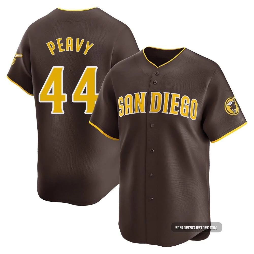 San Diego Padres ＃44 Jake Peavy Youth Brown Limited Away Jersey