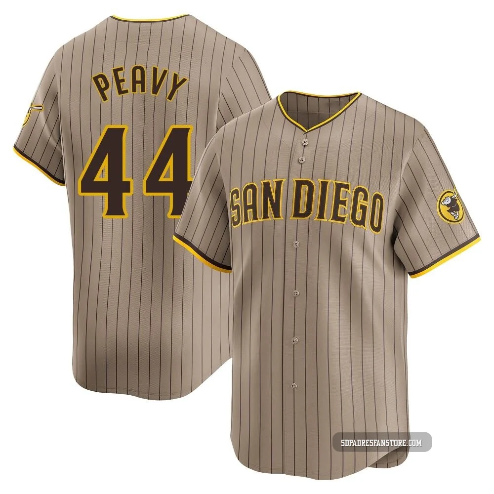San Diego Padres ＃44 Jake Peavy Youth Limited Tan Alternate Jersey