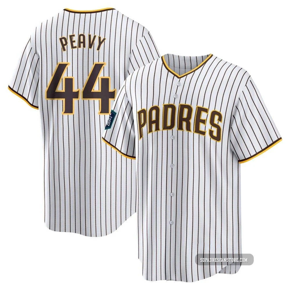 San Diego Padres ＃44 Jake Peavy Youth White Replica 2024 World Tour Seoul Series Home Jersey