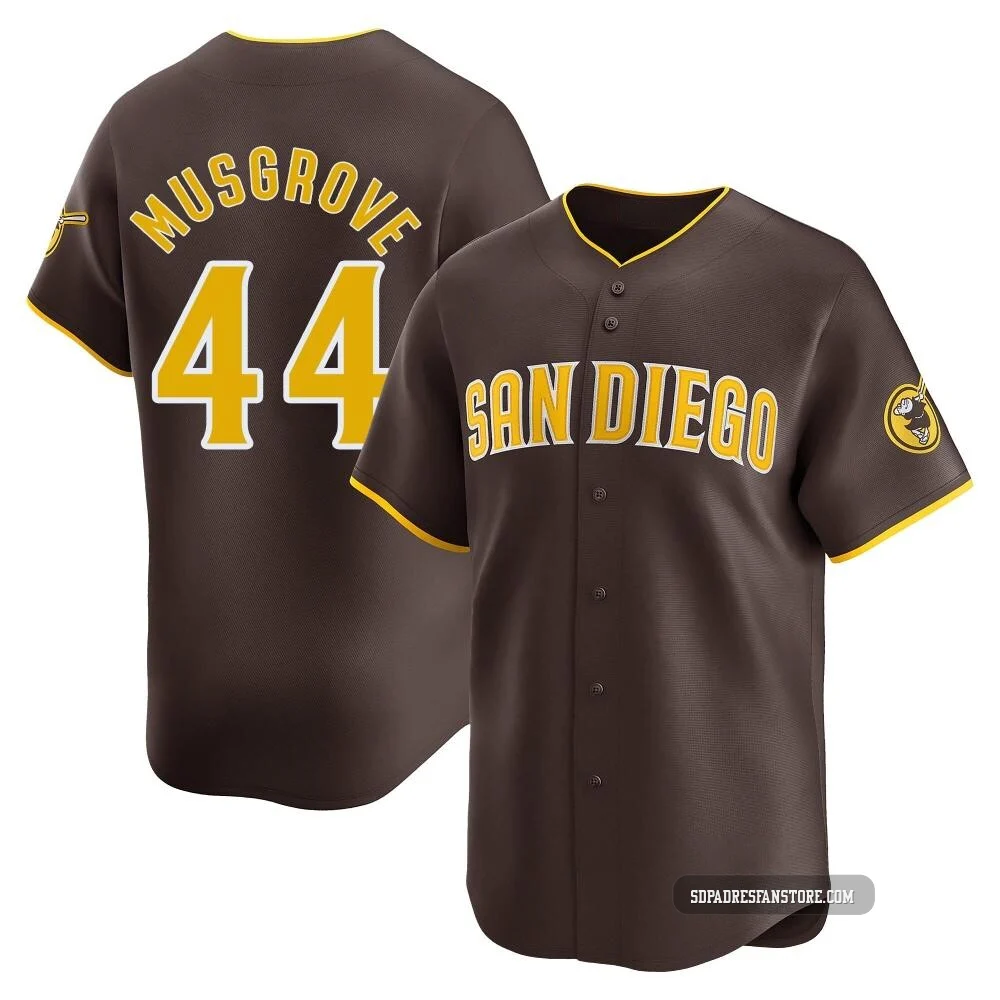 San Diego Padres ＃44 Joe Musgrove Youth Brown Limited Away Jersey
