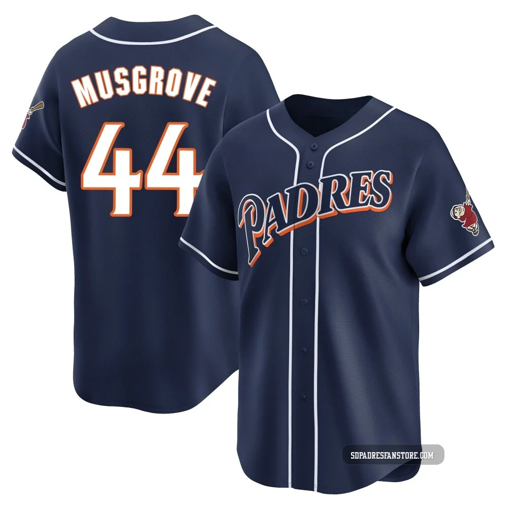 San Diego Padres ＃44 Joe Musgrove Youth Navy Limited Cooperstown Collection Jersey
