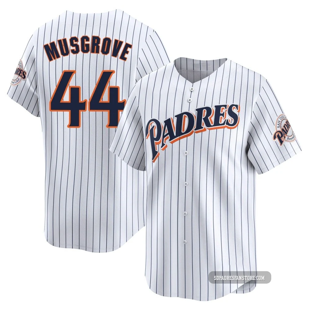 San Diego Padres ＃44 Joe Musgrove Youth White Limited Cooperstown Collection Jersey