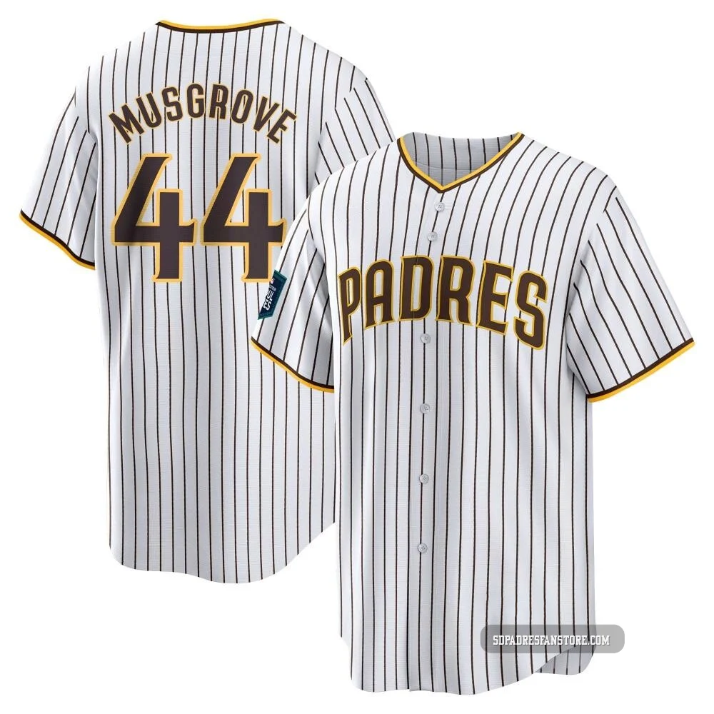 San Diego Padres ＃44 Joe Musgrove Youth White Replica 2024 World Tour Seoul Series Home Jersey