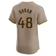 San Diego Padres ＃48 Rodolfo Duran Men's Brown Elite Alternate Jersey