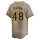 San Diego Padres ＃48 Rodolfo Duran Men's Limited Tan Alternate Jersey