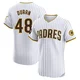 San Diego Padres ＃48 Rodolfo Duran Men's White Elite Home Patch Jersey