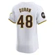 San Diego Padres ＃48 Rodolfo Duran Men's White Elite Home Patch Jersey