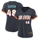 San Diego Padres ＃48 Rodolfo Duran Women's Limited Obsidian 2026 City Connect Stadium Jersey