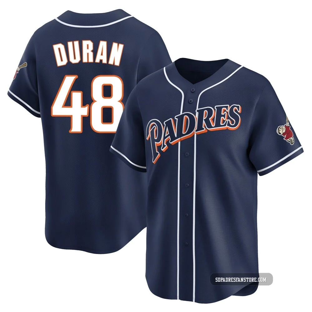 San Diego Padres ＃48 Rodolfo Duran Youth Navy Limited Cooperstown Collection Jersey