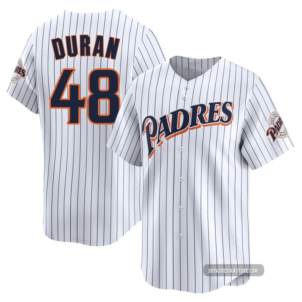 San Diego Padres ＃48 Rodolfo Duran Youth White Limited Cooperstown Collection Jersey